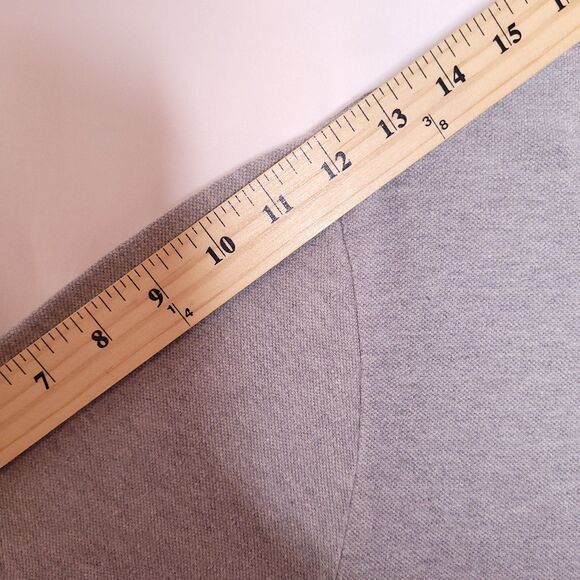 Ralph Lauren Polo Shirt Mens LT Gray Navy Pony Cotton Vintage - Picture 8 of 10